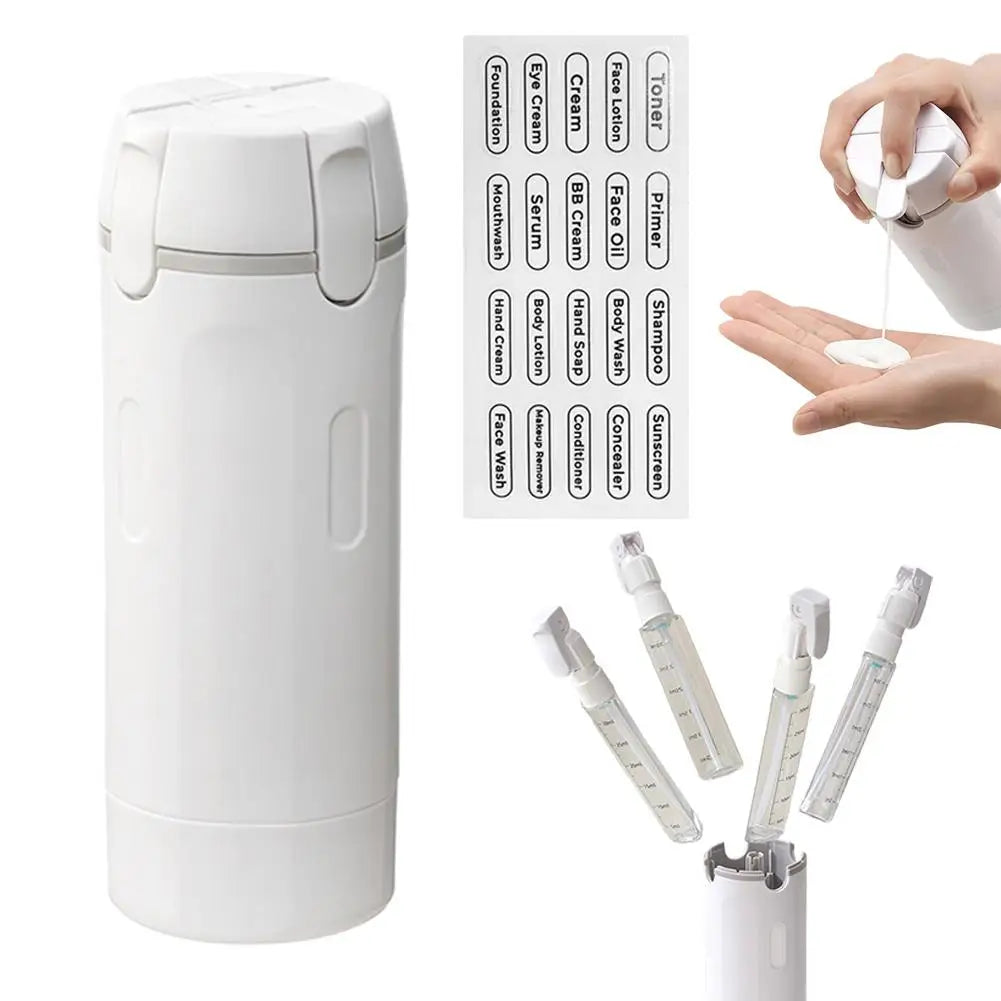 4 in 1 Travel Dispenser Portable Travel Bottles Leak Proof Leakproof Travel Container for Perfume Shampoo Conditioner Lotion